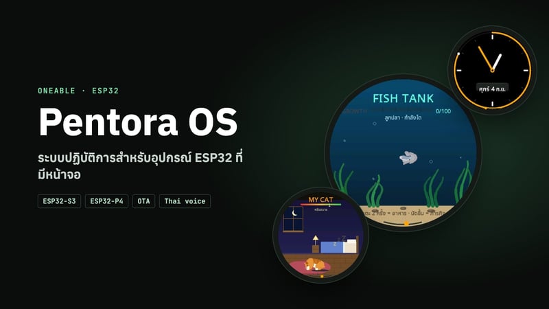 Oneable Unveils Pentora OS, an Operating System for ESP32 Devices